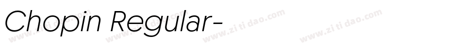 Chopin Regular字体转换
